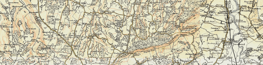 Old map of Culverstone Green in 1897-1898