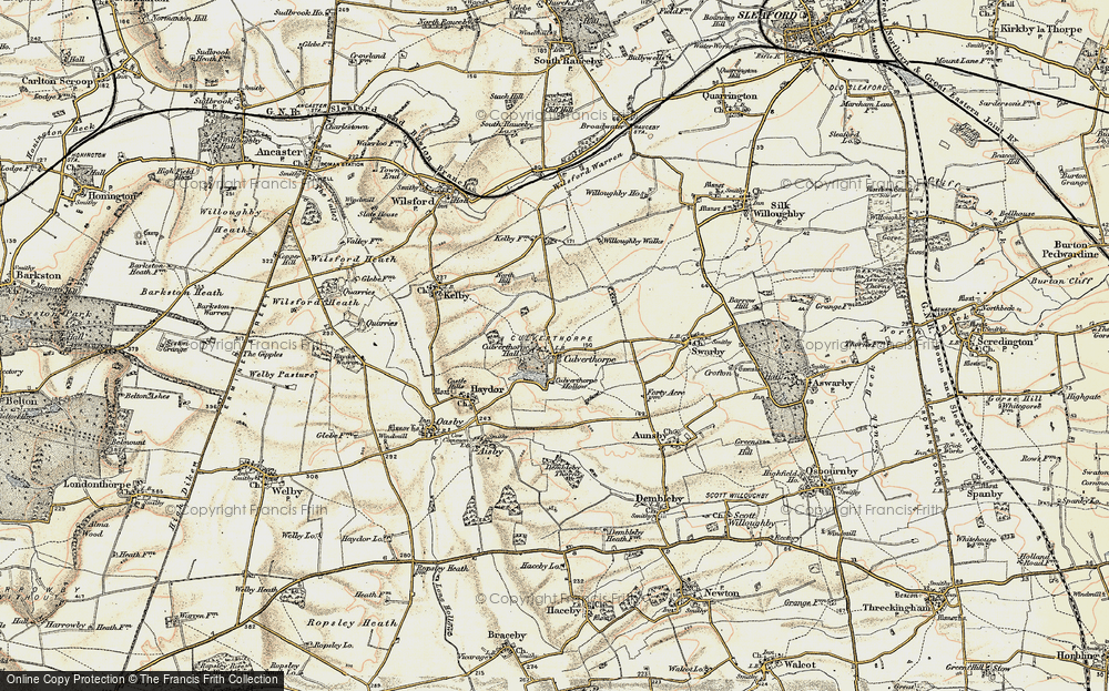 Old Map of Culverthorpe, 1902-1903 in 1902-1903