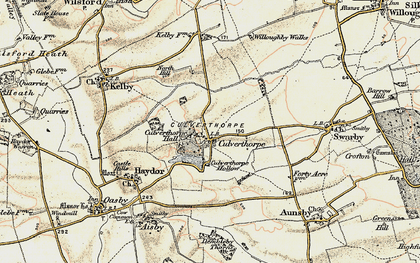 Old map of Culverthorpe in 1902-1903
