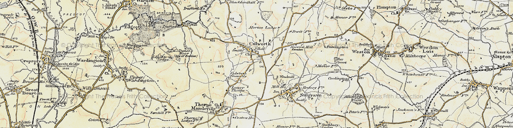 Old map of Culworth in 1898-1901