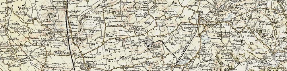 Old map of Brook Cottage in 1903-1904