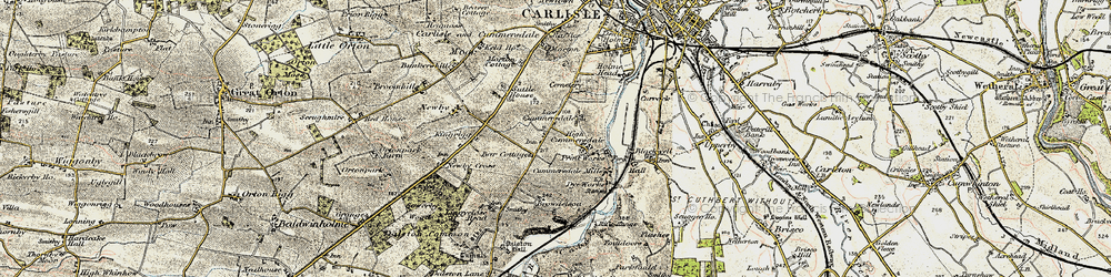 Old map of Brownelson in 1901-1904