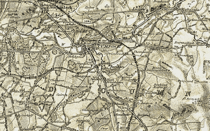 Old map of Cumnock in 1904-1905