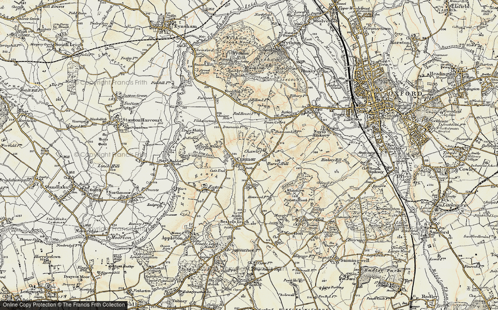Old Map of Cumnor, 1897-1899 in 1897-1899
