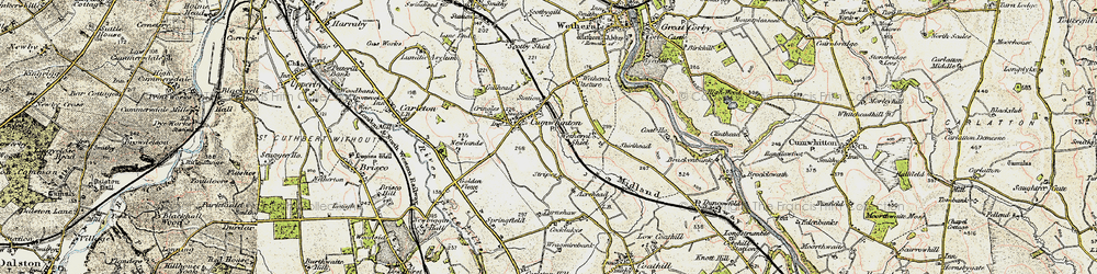 Old map of Wetheral Pasture in 1901-1904