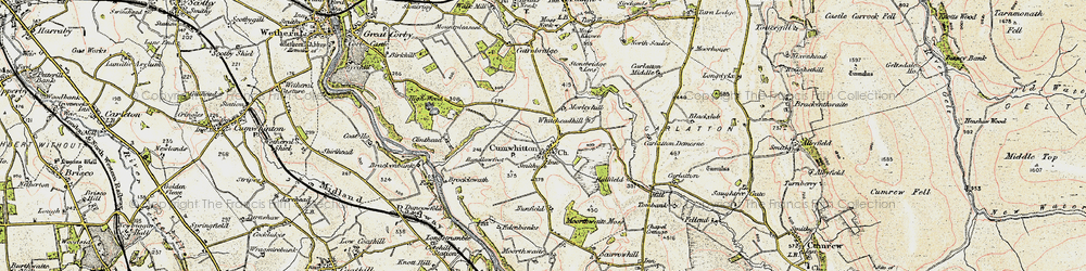 Old map of Whitehead Hill in 1901-1904