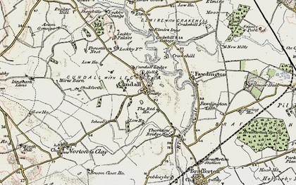 Old map of Cundall in 1903-1904