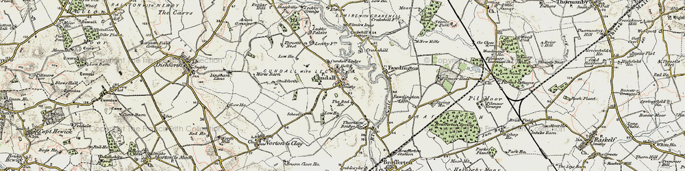 Old map of Cundall in 1903-1904