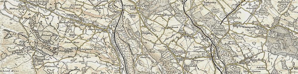 Old map of Wharncliffe Chase in 1903