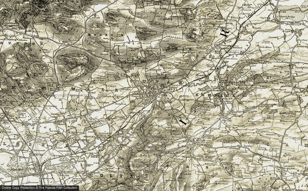 Old Map of Cupar, 1906-1908 in 1906-1908