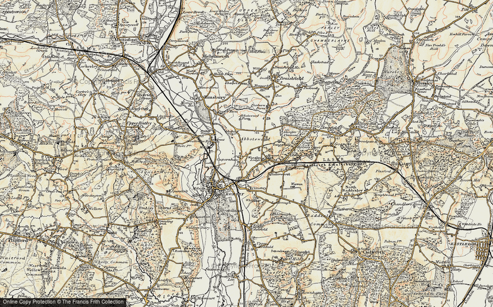 Old Map of Cupernham, 1897-1909 in 1897-1909