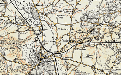 Old map of Cupernham in 1897-1909