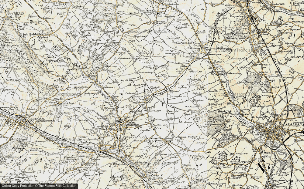 Old Map of Cupid Green, 1898 in 1898