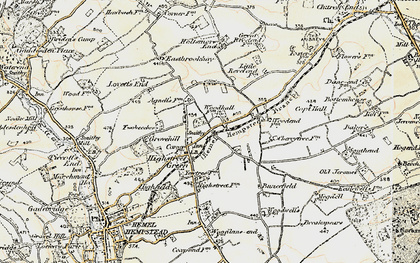Old map of Little Revel End in 1898