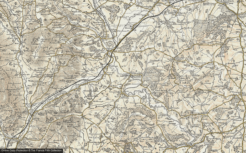 Old Map of Cupid's Hill, 1899-1900 in 1899-1900