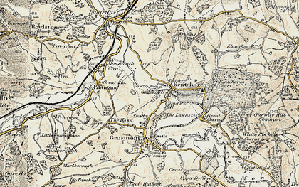 Old map of Cupid's Hill in 1899-1900