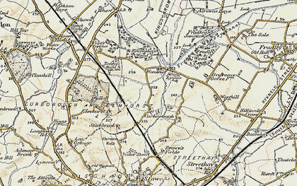 Old map of Curborough in 1902