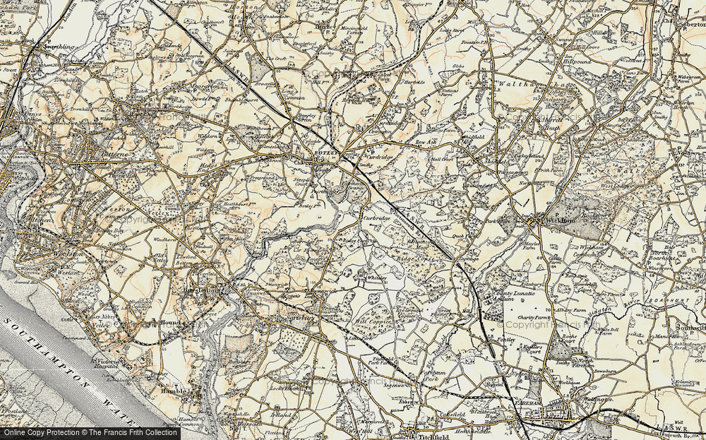 Old Map of Curbridge, 1897-1899 in 1897-1899