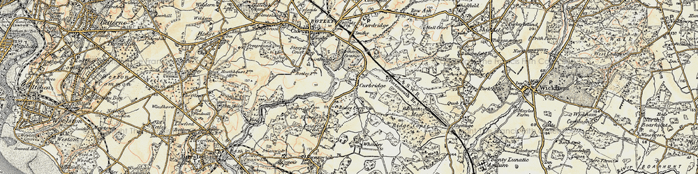 Old map of Curbridge in 1897-1899