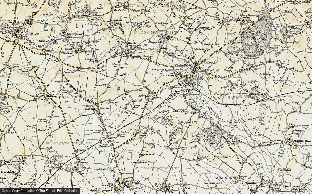 Old Map of Curbridge, 1898-1899 in 1898-1899
