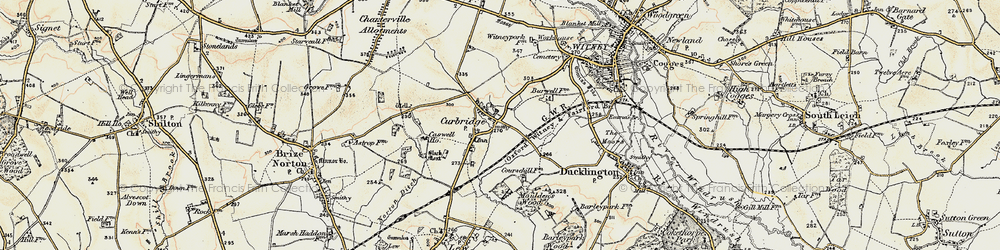 Old map of Curbridge in 1898-1899