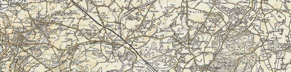 Old map of Curdridge in 1897-1899