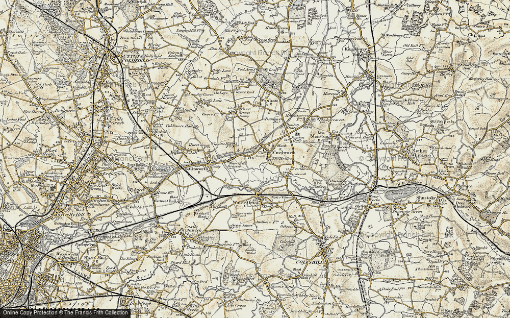 Old Map of Curdworth, 1901-1902 in 1901-1902