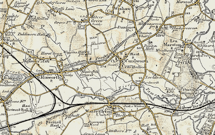 Old map of Curdworth in 1901-1902