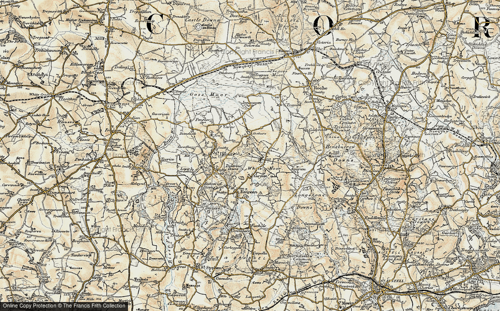 Old Map of Currian Vale, 1900 in 1900