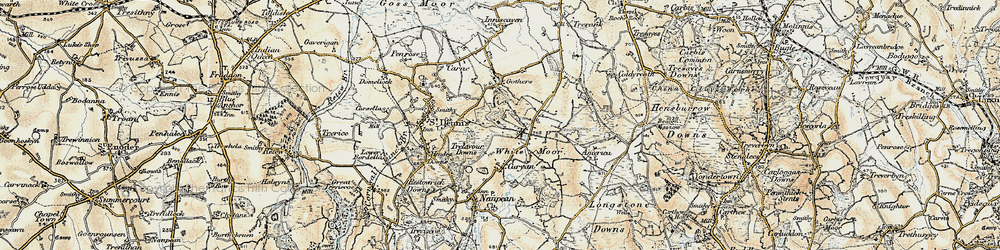 Old map of Currian Vale in 1900