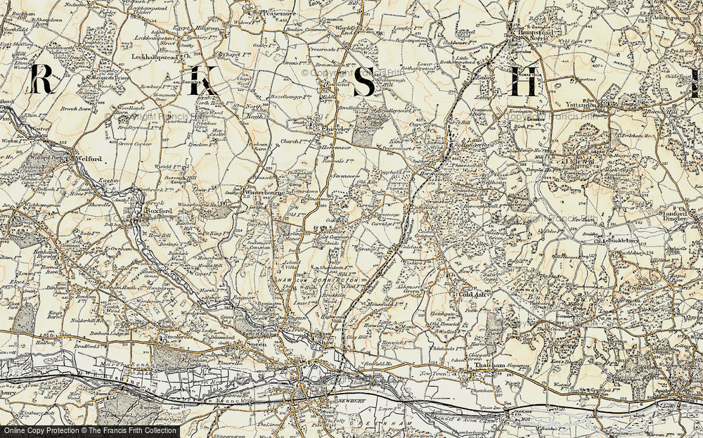 Old Map of Curridge, 1897-1900 in 1897-1900