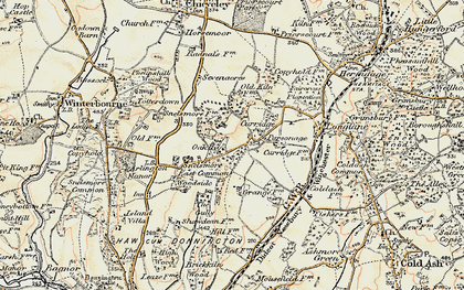 Old map of Curridge in 1897-1900