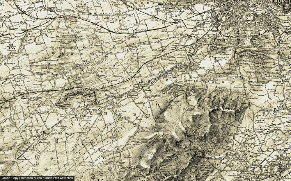 Old Map of Historic Map covering Wester Kinleith in 1903-1904