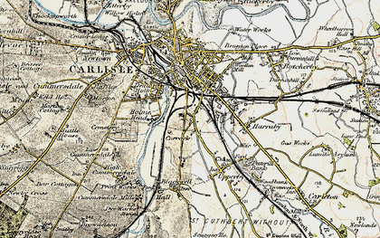 Old map of Currock in 1901-1904