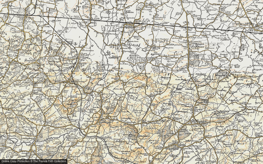 Old Map of Curtisden Green, 1897-1898 in 1897-1898