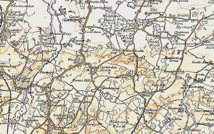 Old map of Blantyre Ho in 1897-1898