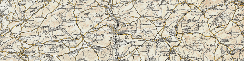 Old map of Wheeldon in 1899