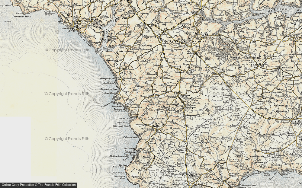 Old Map of Cury, 1900 in 1900