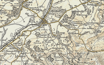 Old map of Cusop in 1900-1902