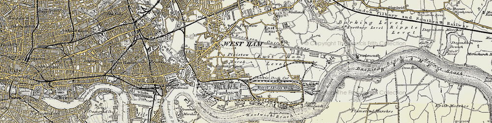 Old map of Custom House in 1897-1902