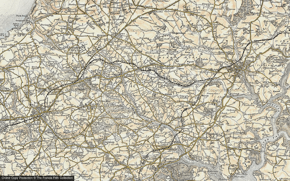 Old Map of Cusveorth Coombe, 1900 in 1900