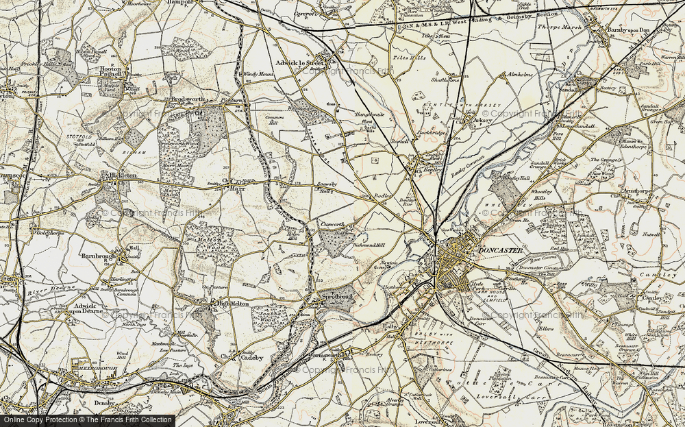 Old Map of Cusworth, 1903 in 1903