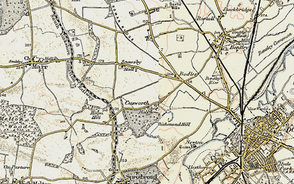 Old map of Cusworth in 1903