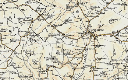 Old map of Cutlers Green in 1898-1899