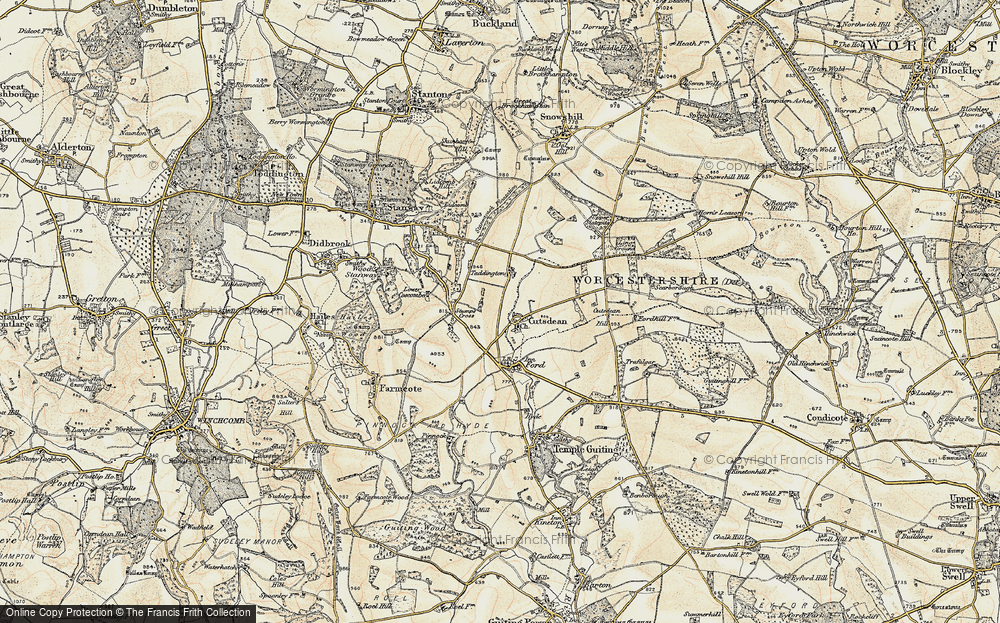 Old Map of Cutsdean, 1899-1900 in 1899-1900