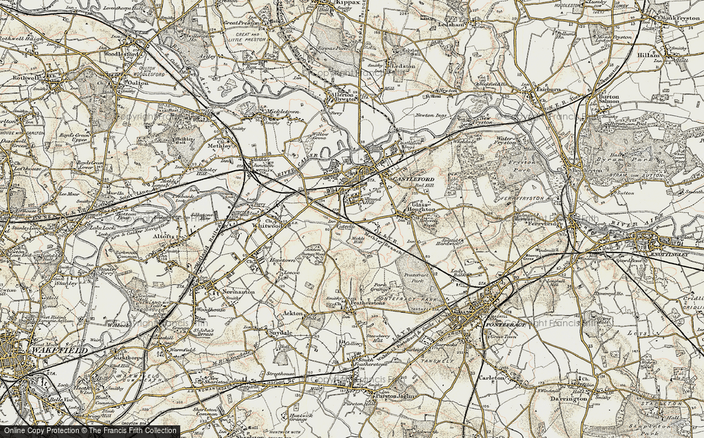 Old Map of Cutsyke, 1903 in 1903