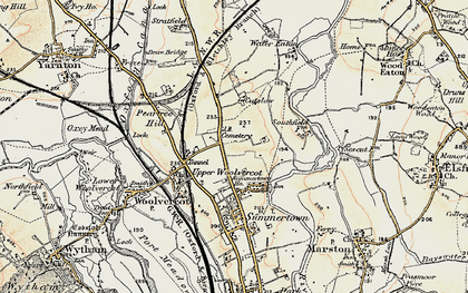 Old map of Cutteslowe in 1898-1899