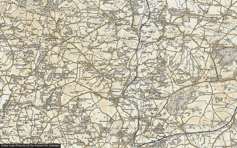 Old Map of Cuttiford's Door, 1898-1899 in 1898-1899