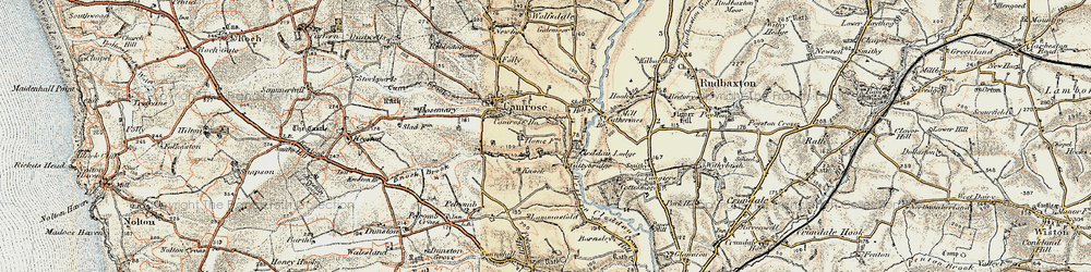 Old map of Cuttybridge in 1901-1912