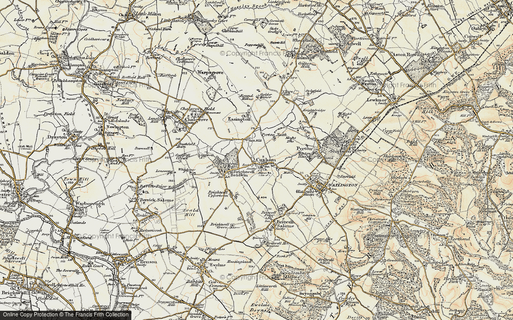 Old Map of Cuxham, 1897-1899 in 1897-1899
